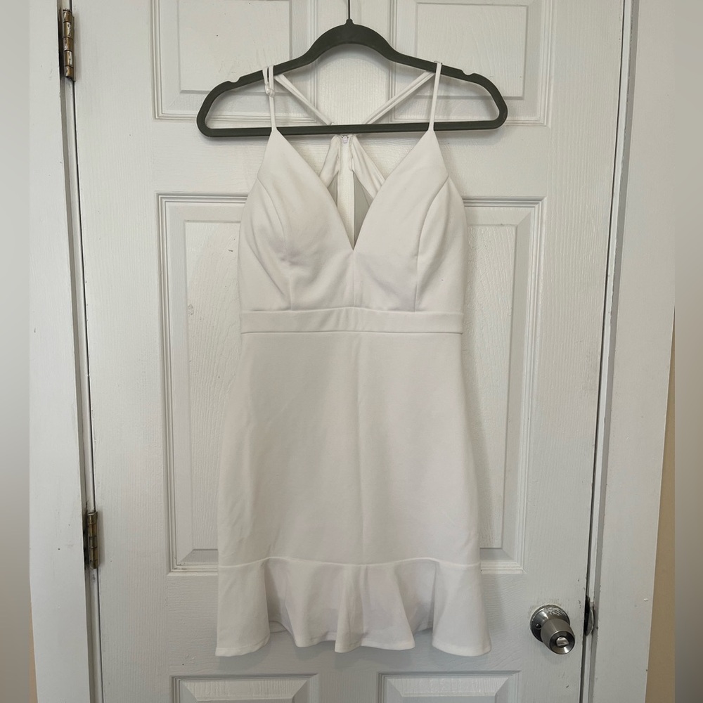 White spaghetti strap mini dress — Emerald Sundae